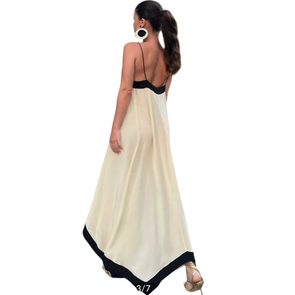 Commense Cream and Black Maxi Dress - Picture 3 of 11